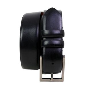 BOCONI BLACK REAL LEATHER 1 1/4"Wd CLASSIC CASUAL DRESS MEN'S BELT Sz 36/90 (C86